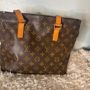 Louis Vuitton Brown and Gold Monogram Handbag